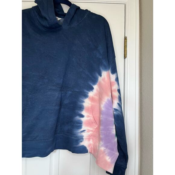 🌟3 for‎ $35🌟 Wildfox Women’s French Terry Navy Tie Dye Hoodie Pullover XXL - Picture 2 of 6